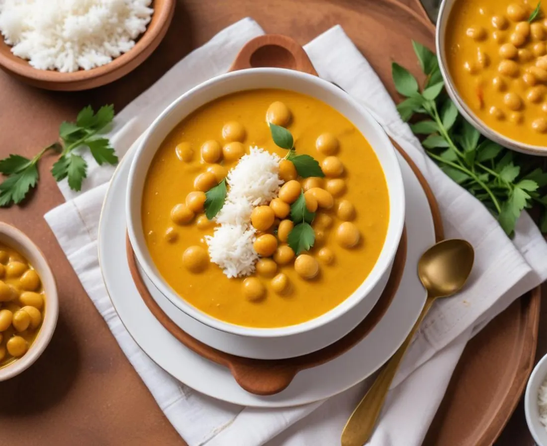 Curry crémeux de haricots blancs et lait de coco