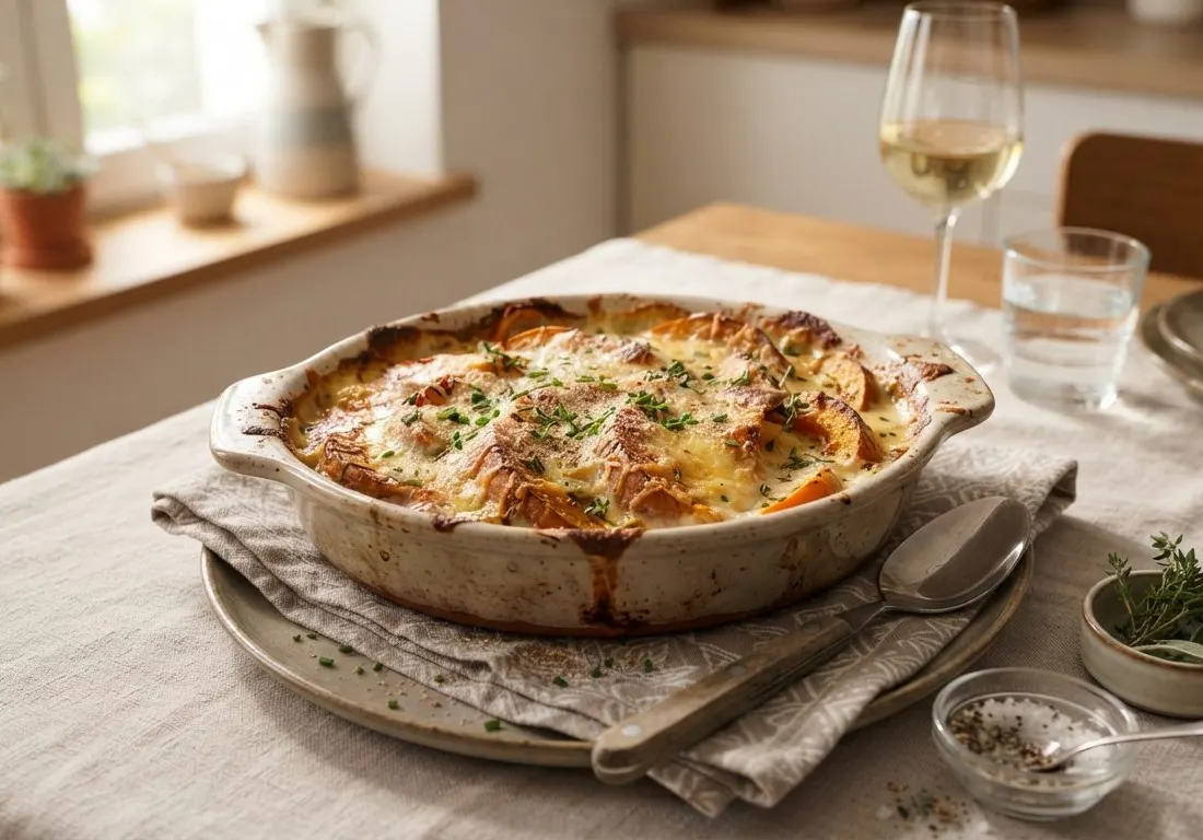 Gratin de potiron et noix de muscade