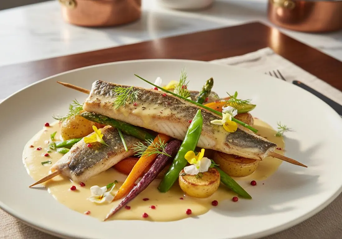 Brochet au Beurre Blanc et Légumes de Saison