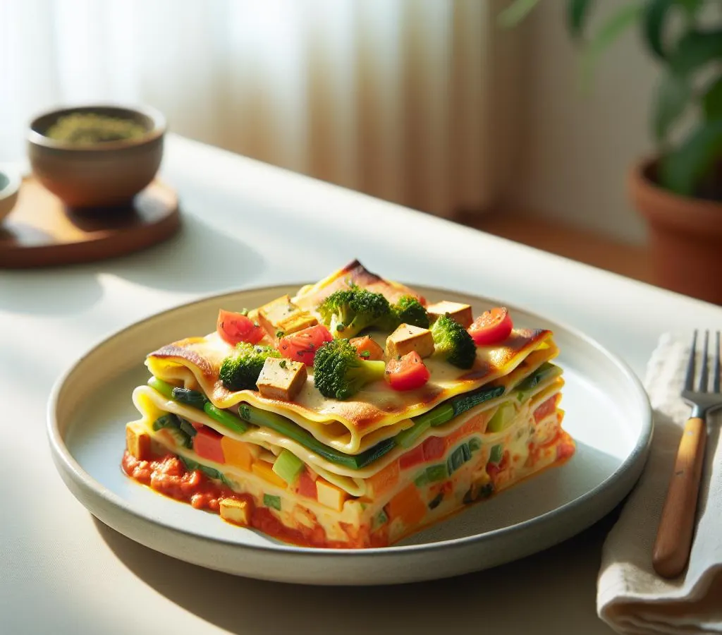 Lasagnes aux légumes et tofu