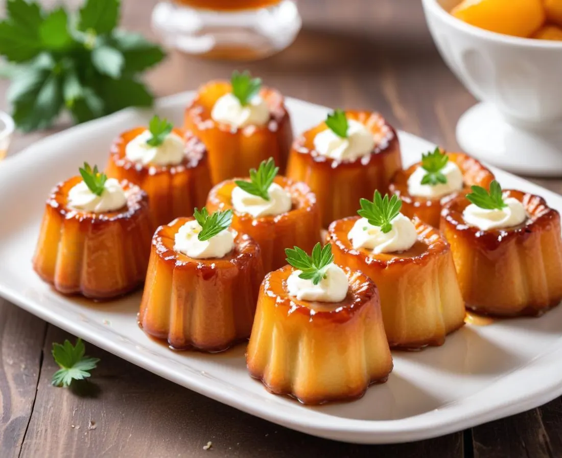 Cannelés salés au chèvre et miel