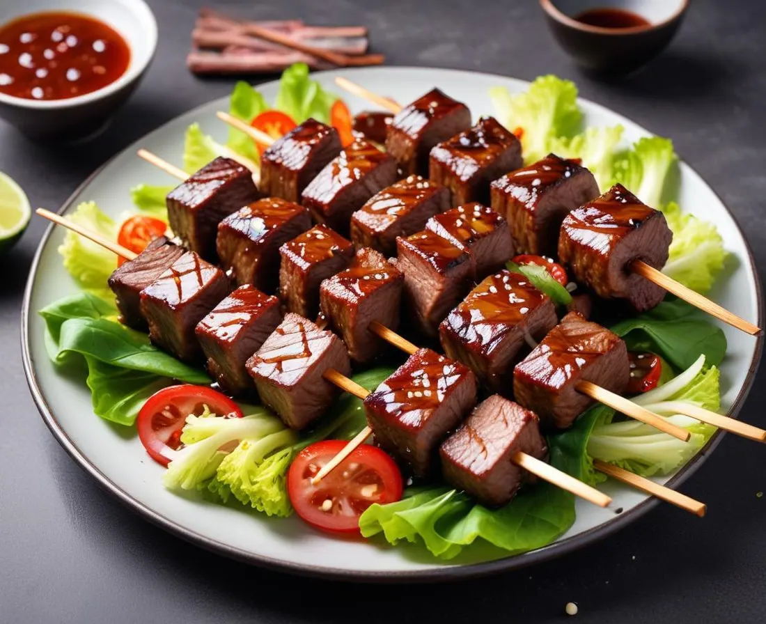 Brochettes de bœuf façon teriyaki