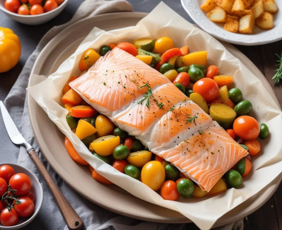 Papillotes de Poisson Blanc aux Légumes d'Automne