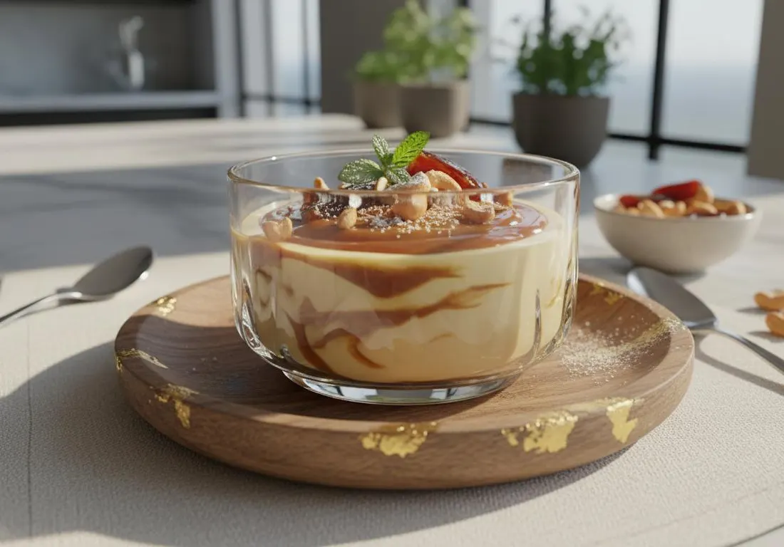 Crème Soyeuse au Caramel de Dattes et Cajou