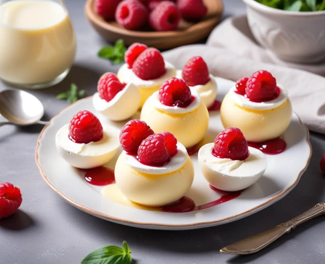 Œufs de Pâques Surprise au Mascarpone et Framboises
