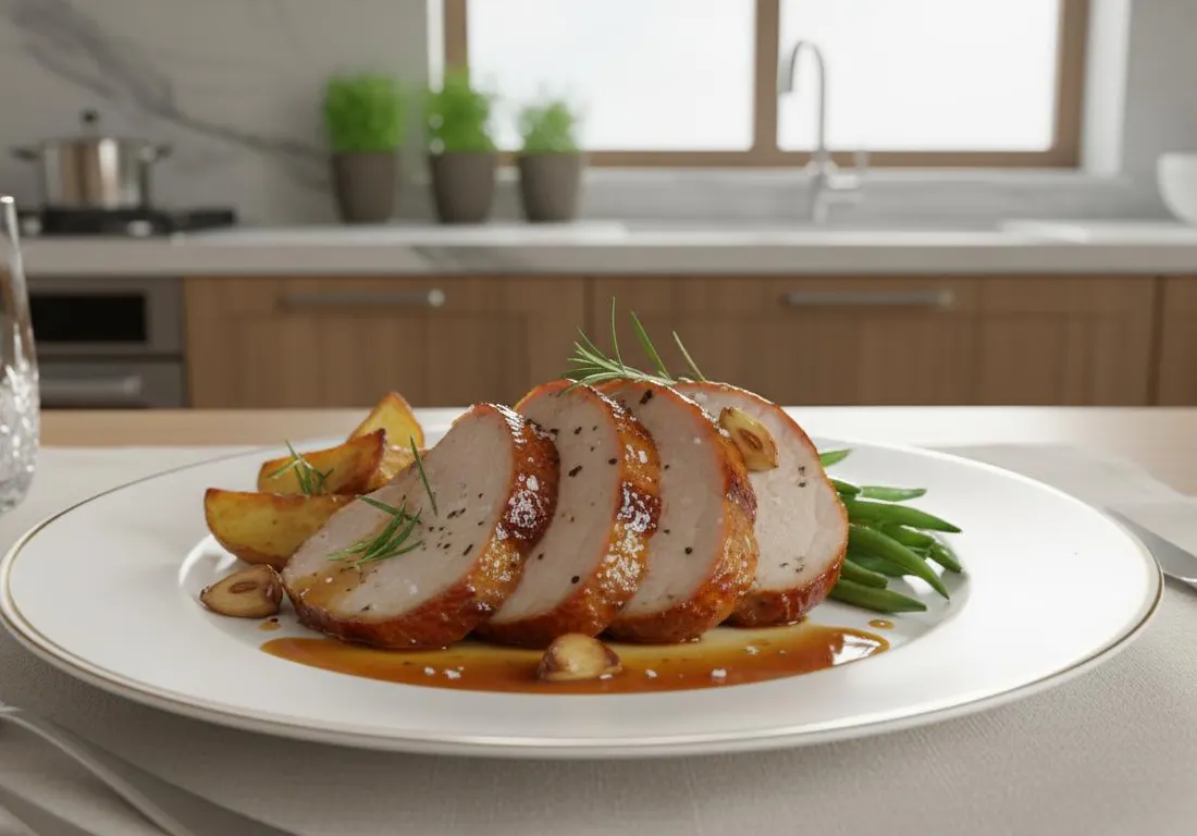 Rôti de Porc Fondant au Romarin et à l'Ail