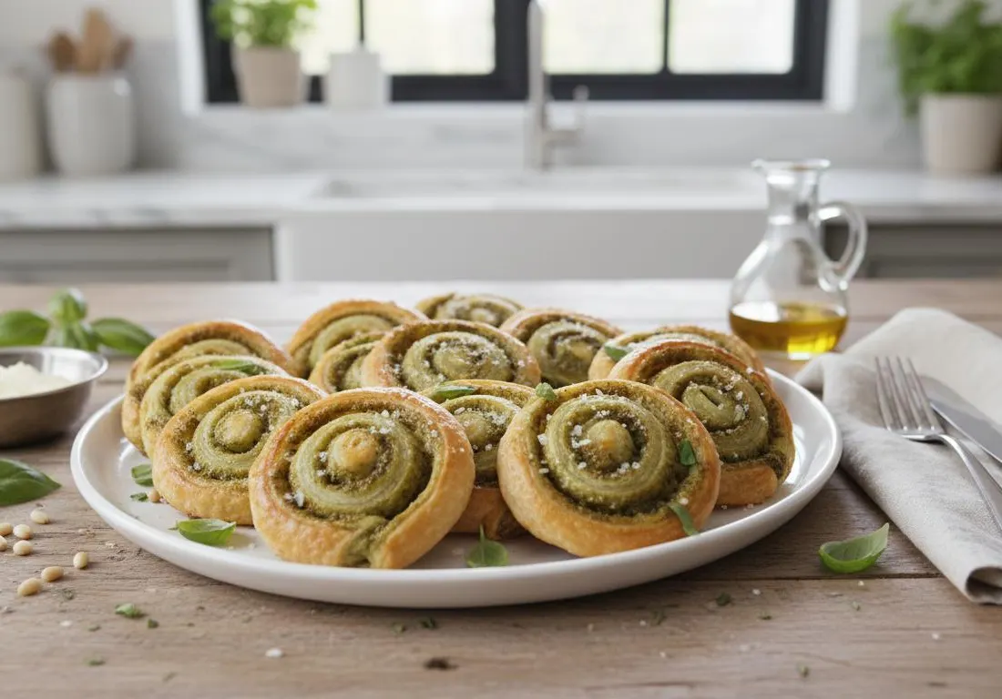 Mini-Palmiers au Pesto et Parmesan