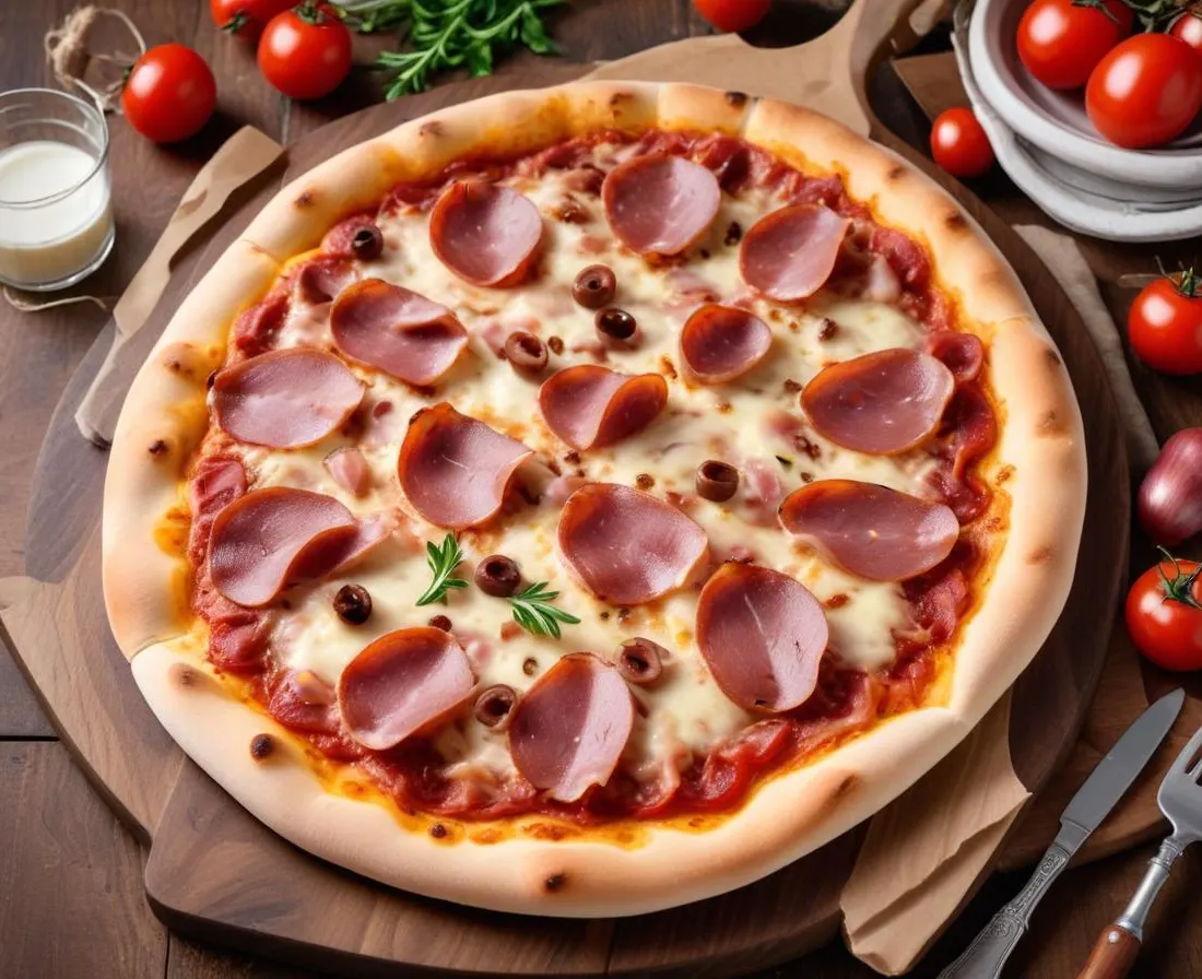 Pizza Campagnarde aux Lardons et Oignons