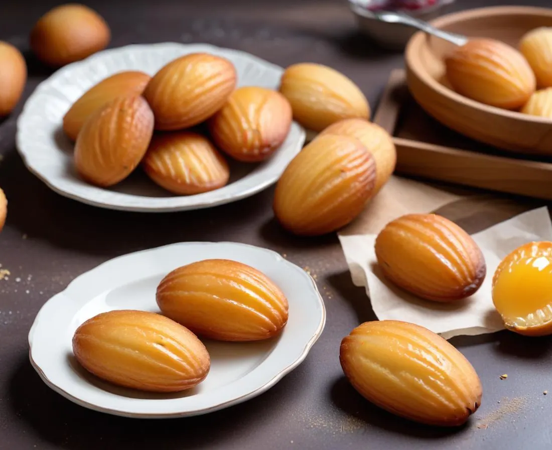 Madeleines moelleuses au miel