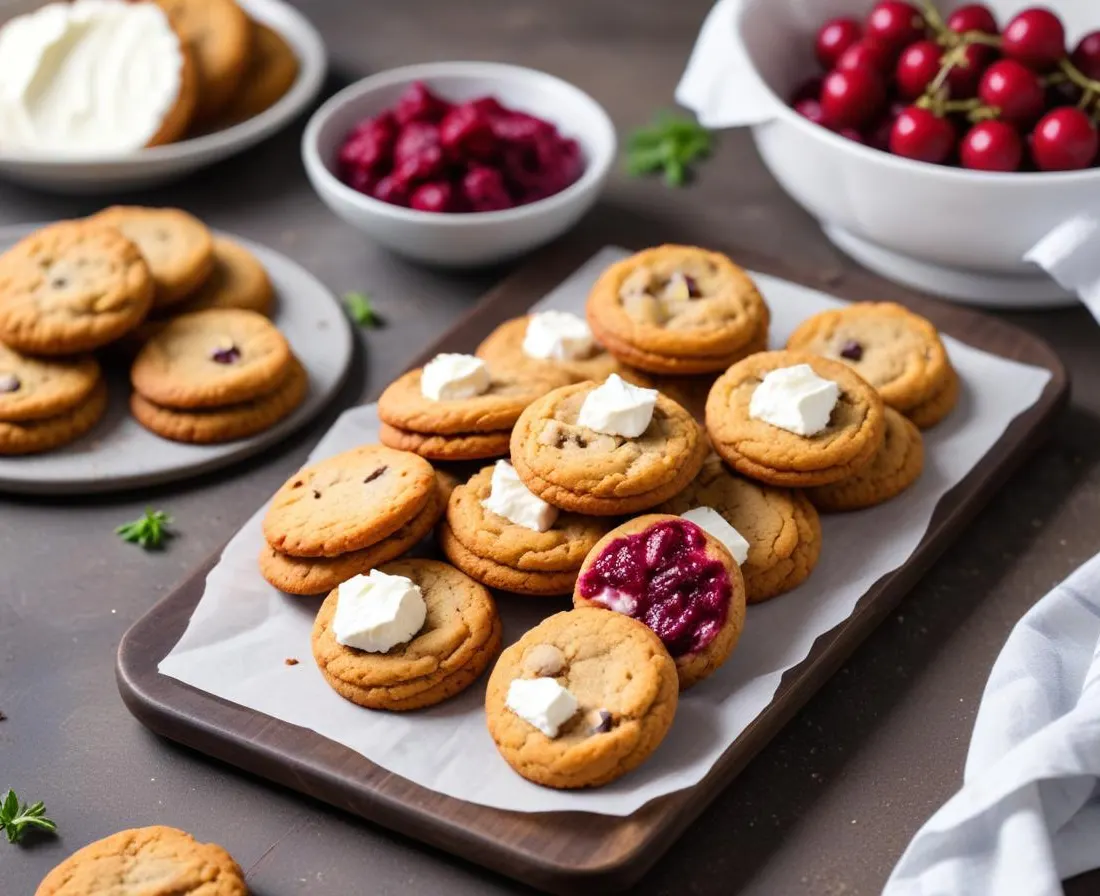 Cookies Salés Betterave et Chèvre Frais