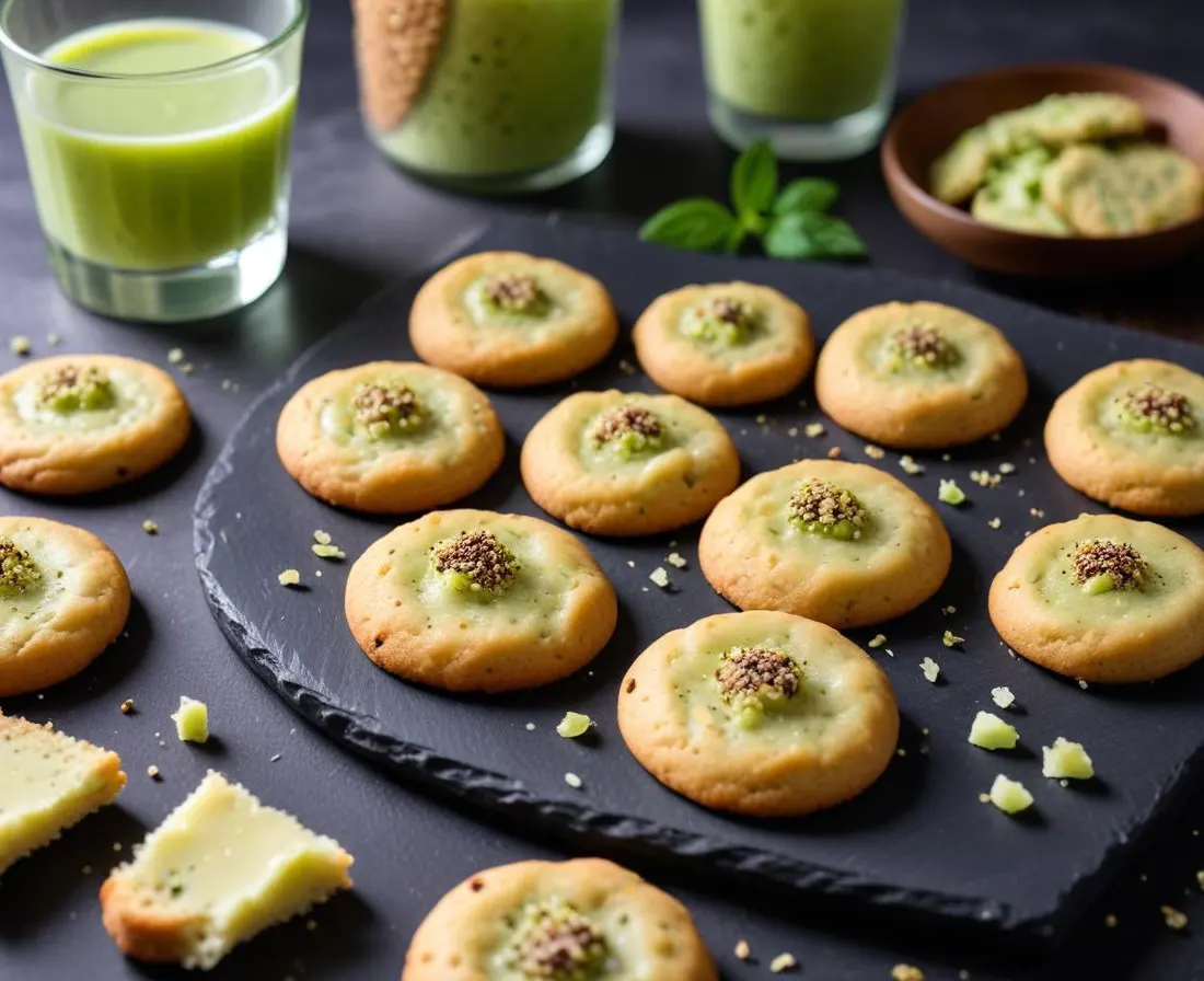 Cookies Apéritifs Salés au Wasabi, Parmesan et Graines de Pavot
