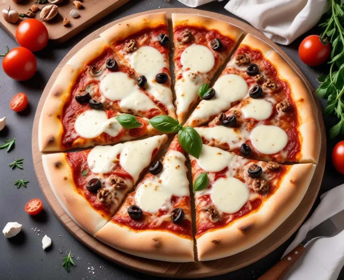 Pizza Gorgonzola, Mozzarella et Noix