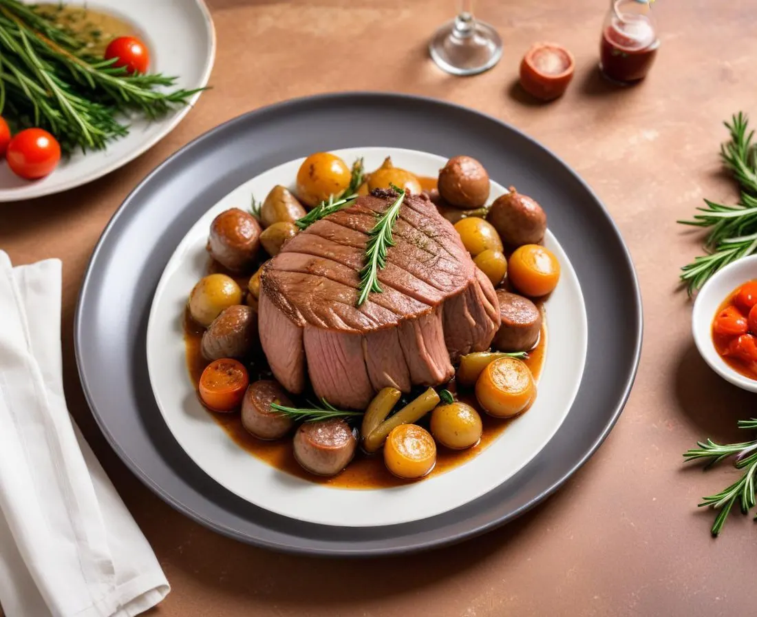 Gigot d'Agneau Rôti au Romarin et à l'Ail