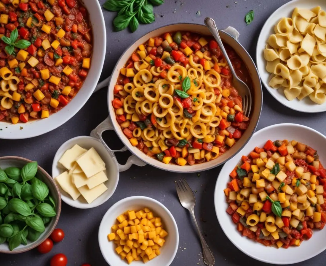 Pâtes aux Légumes de Saison Façon Ratatouille