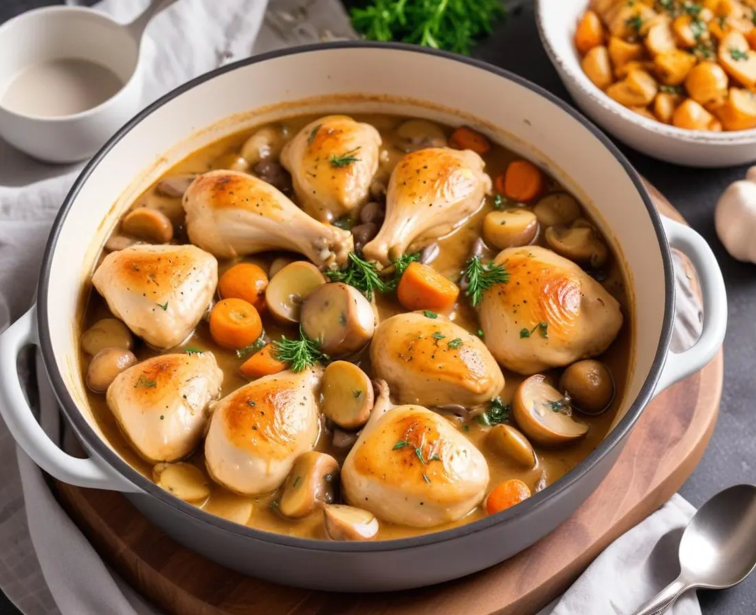 Sauté de Poulet Crémeux aux Champignons au Cookeo