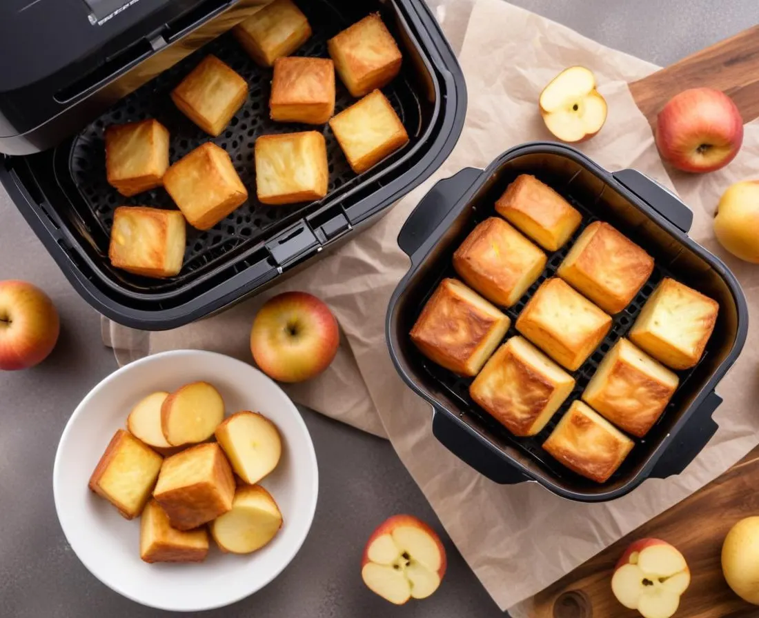 Cubes de pommes de terre rissolées et œuf au Air Fryer