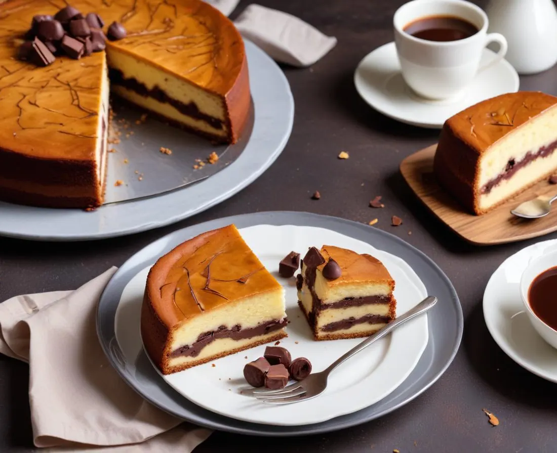 Gâteau marbré vanille-chocolat