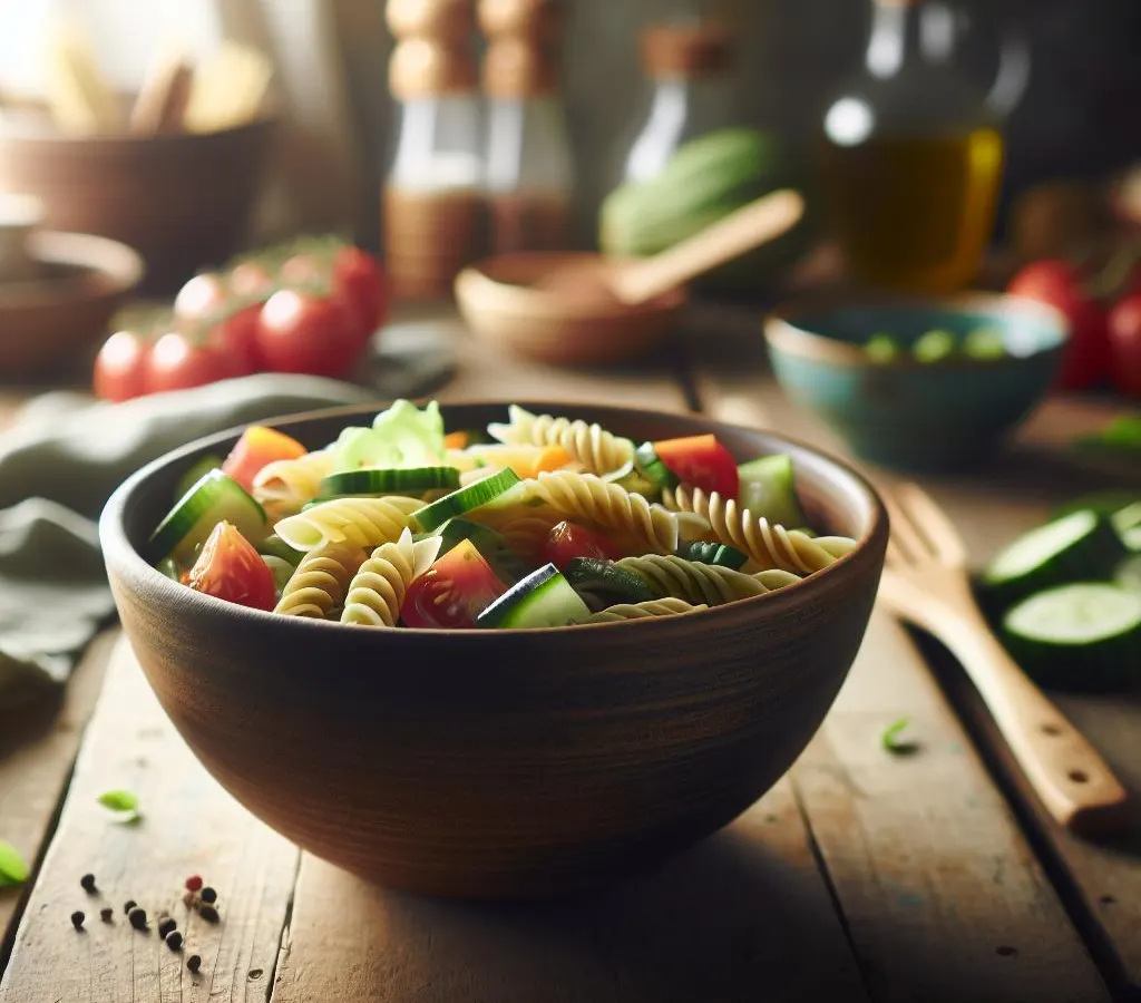 Bowl de Pâtes Froides aux Légumes d'Été