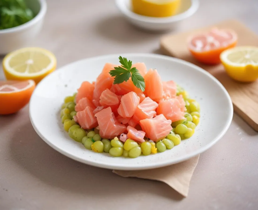 Tartare de saumon aux agrumes