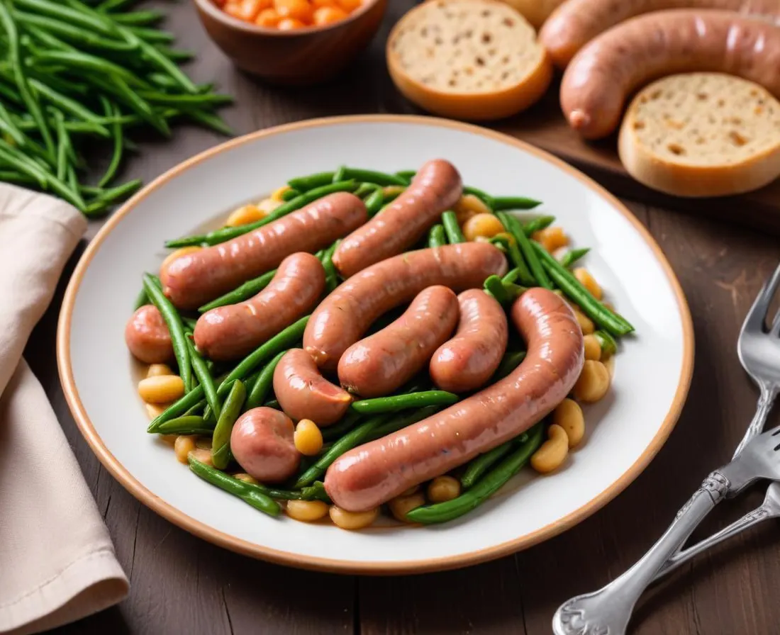 Chipolatas aux Haricots Verts