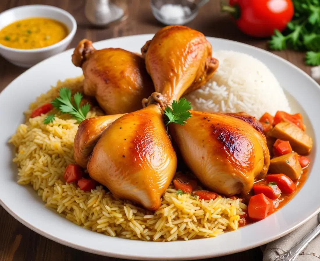 Poulet Basquaise et son Riz Blanc
