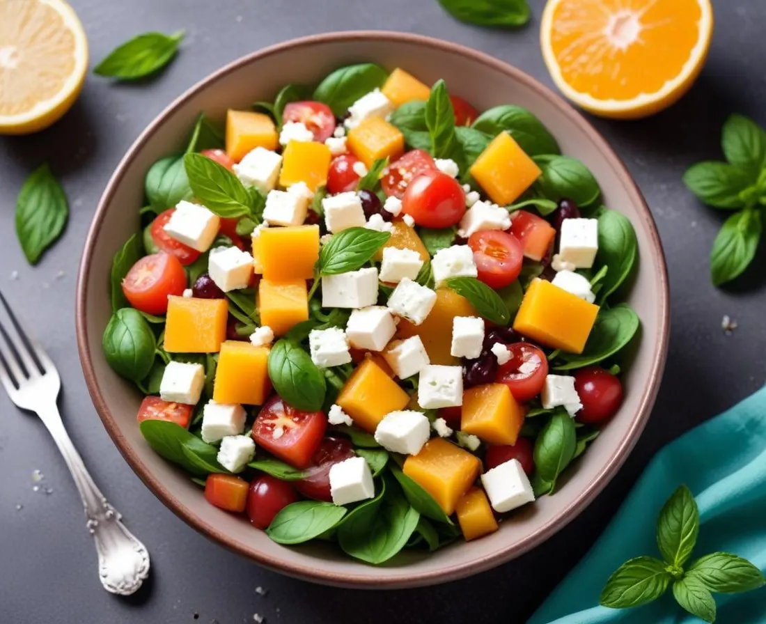 Salade estivale de pastèque, feta et menthe