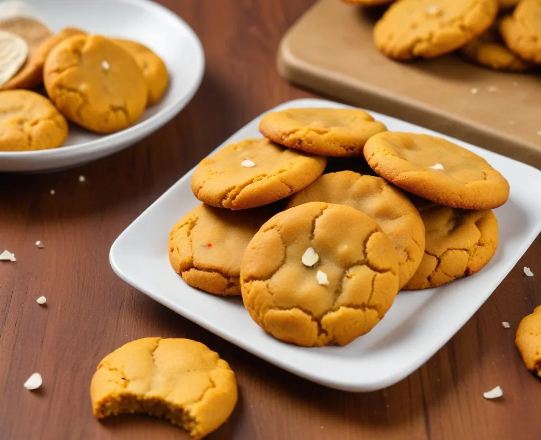 Cookies salés curry et coco râpée