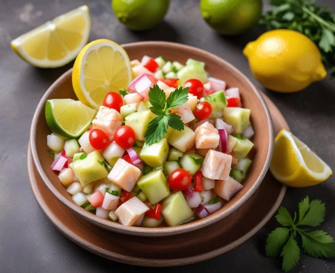 Ceviche de bar au citron vert et grenade