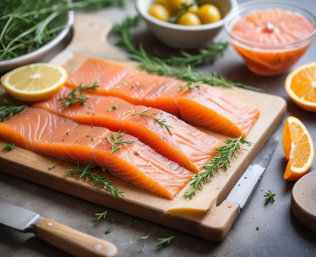 Saumon gravlax aux herbes fraîches et agrumes