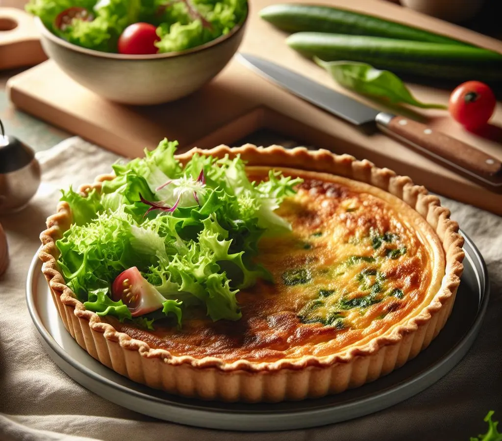 Quiche Lorraine Classique et sa Salade Verte