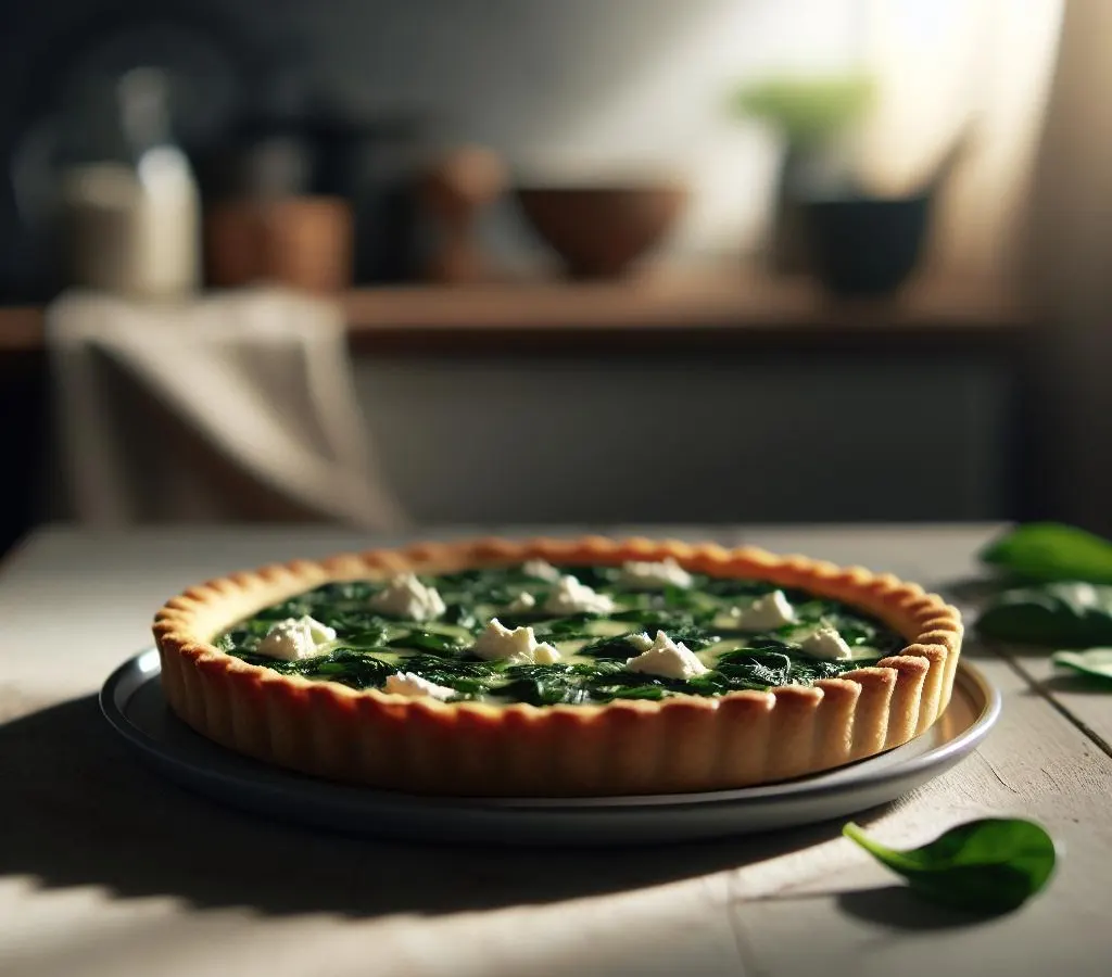 Tarte fine aux épinards et chèvre