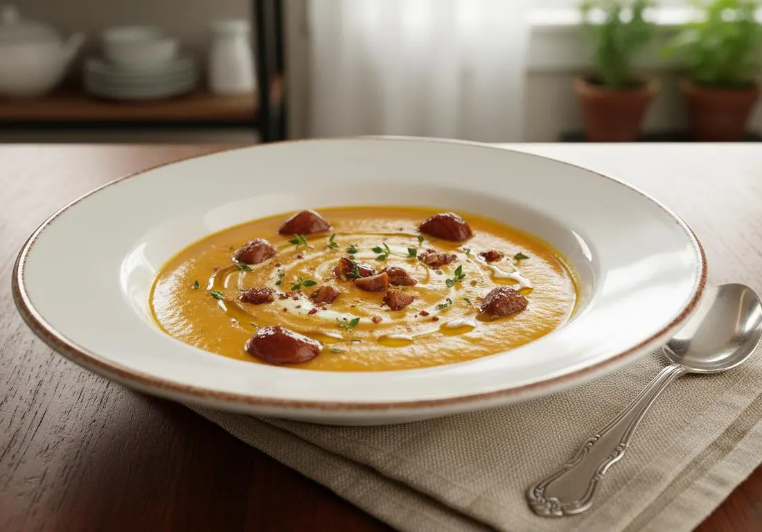 Velouté Onctueux de Potimarron aux Châtaignes