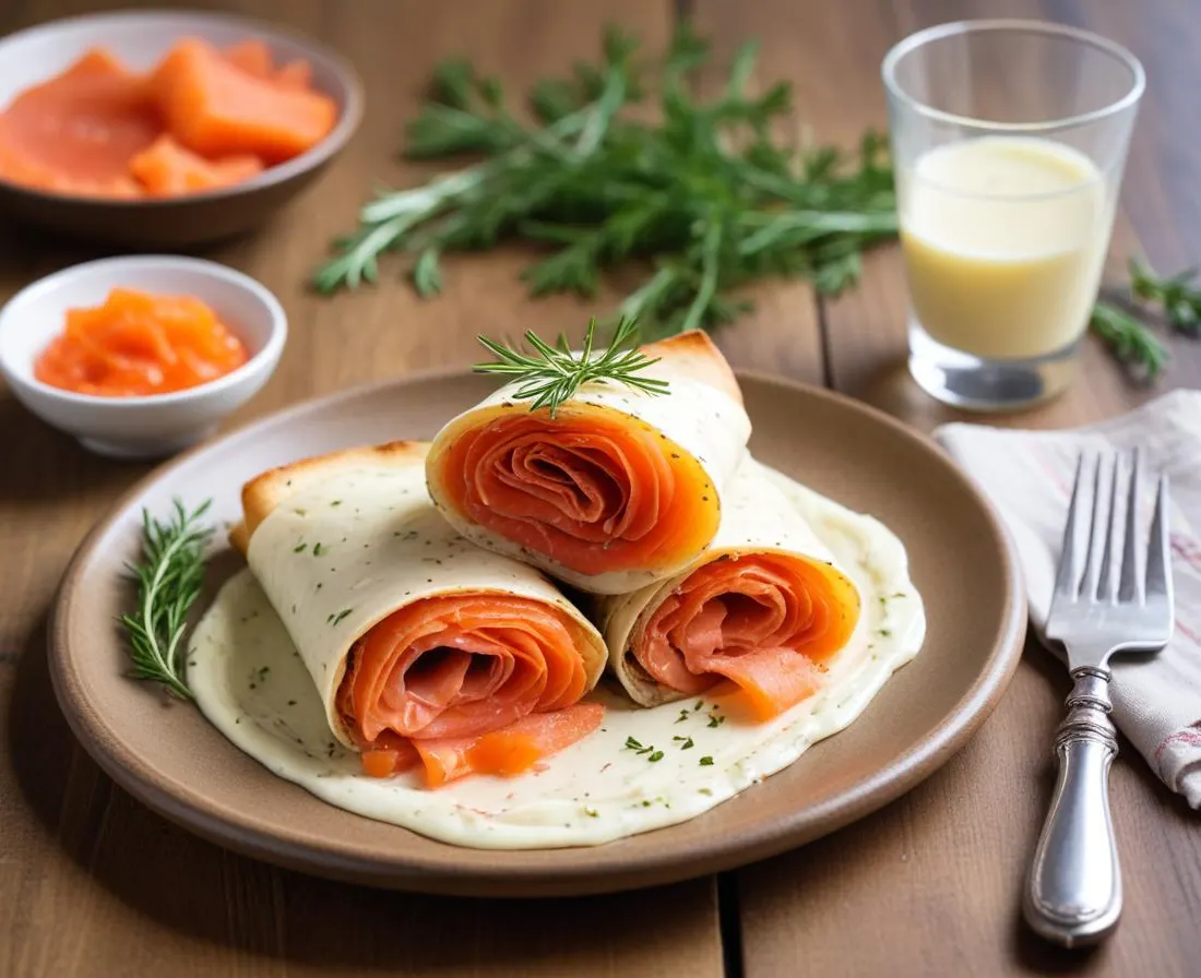 Wrap au Saumon Gravlax et Crème d’Aneth