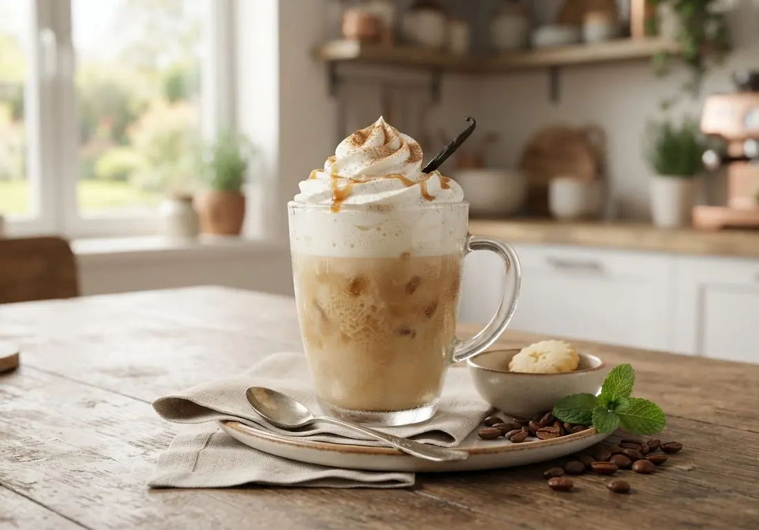 Café frappé crémeux à la vanille