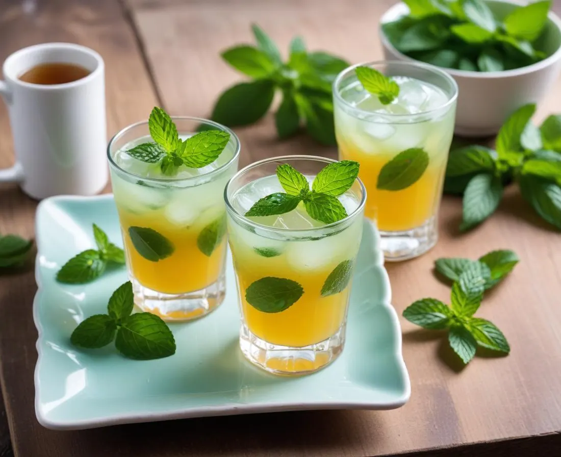 Thé Glacé Pêche-Menthe