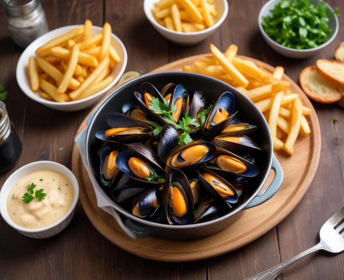 Moules marinières et frites maison