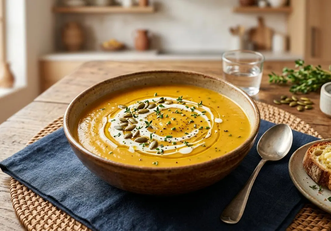 Velouté Réconfortant de Courge de Nice et Carottes