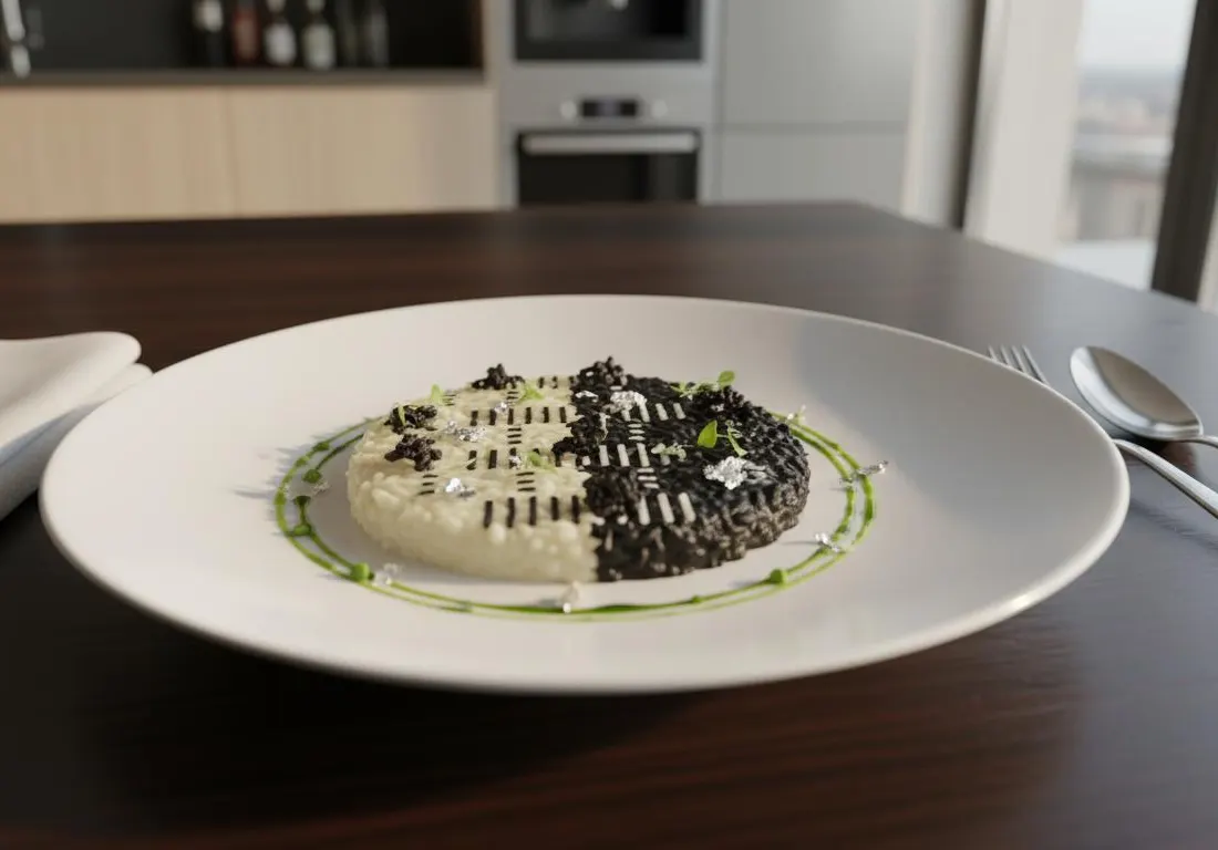 Risotto Noir et Blanc en Code Binaire
