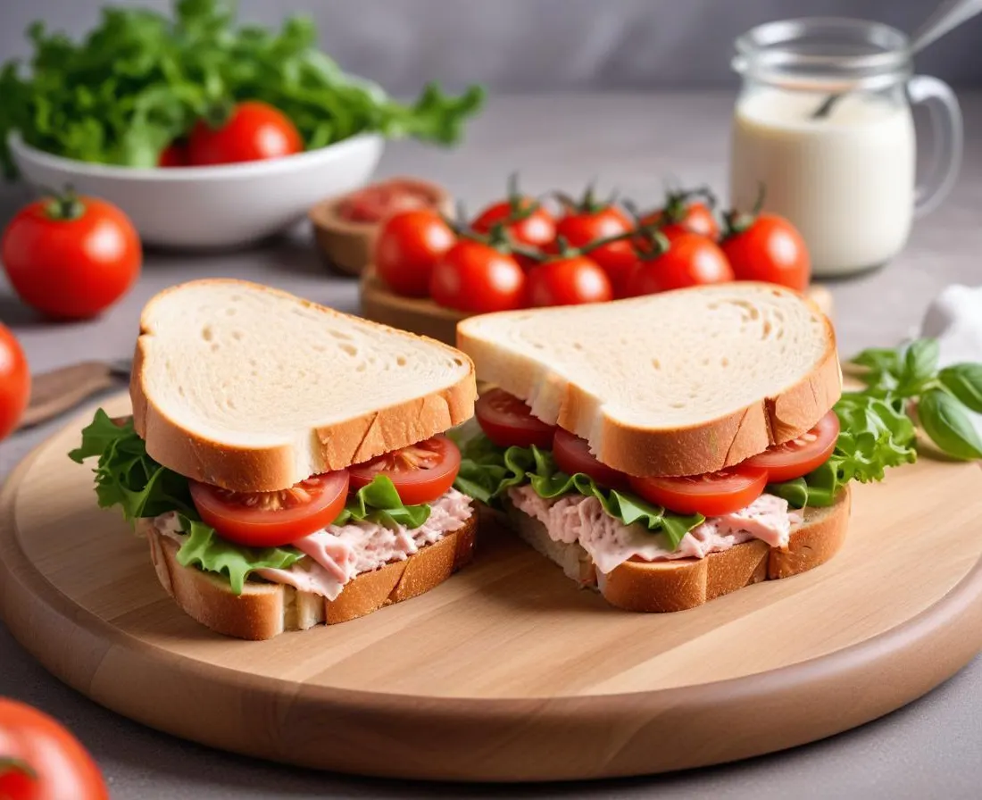 Sandwich au Thon Léger, Salade et Tomate