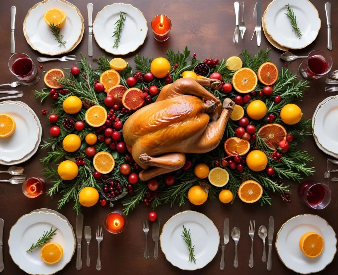 Le Festin de Noël : Dinde Rôtie aux Agrumes et aux Herbes