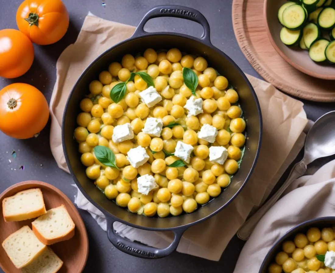 One Pot Pâtes Crémeuses aux Courgettes et Chèvre