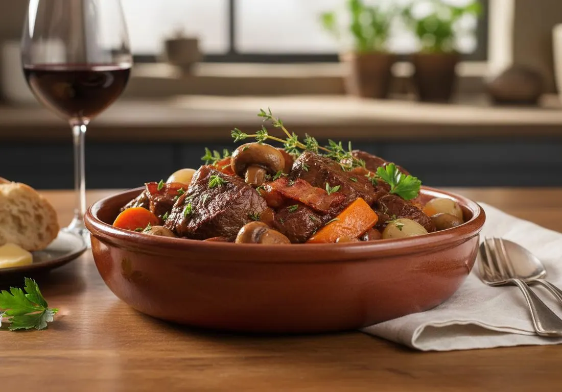 Mijoté de Boeuf Bourguignon Traditionnel
