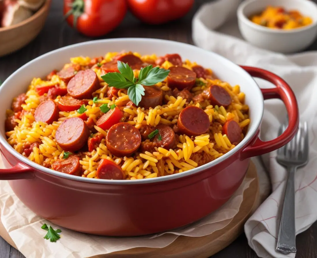 Riz au Chorizo et Poivrons One Pot