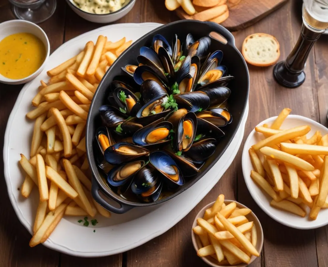 Moules marinières et frites maison