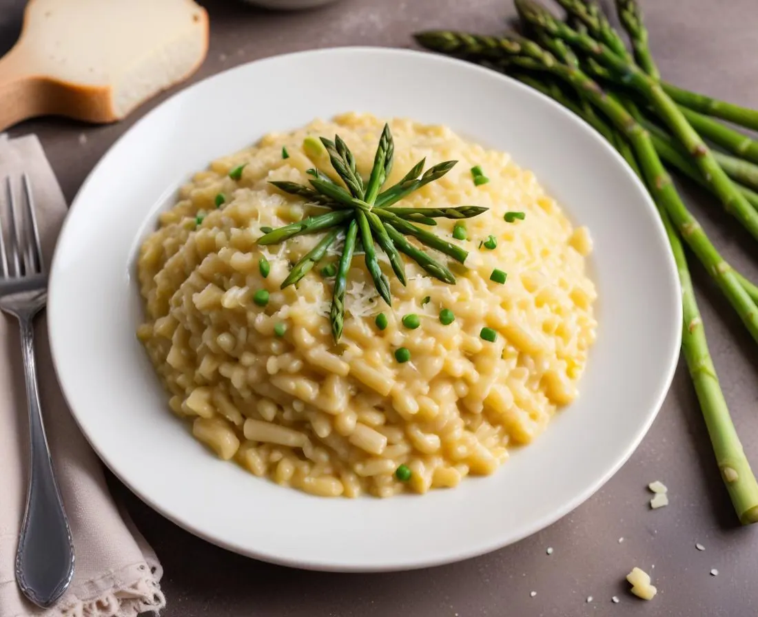 Risotto crémeux aux asperges et parmesan