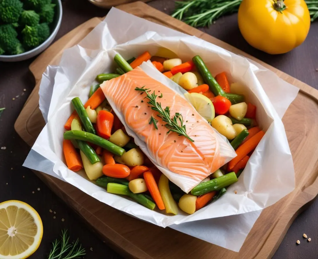 Papillote de Poisson aux Légumes Racines d'Hiver