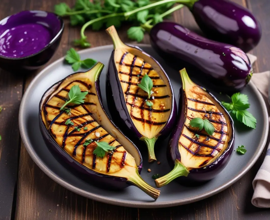 Aubergines grillées au sésame
