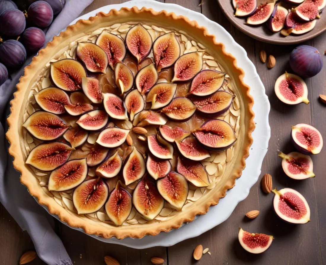 Tarte Délicate aux Figues Fraîches et Amandes