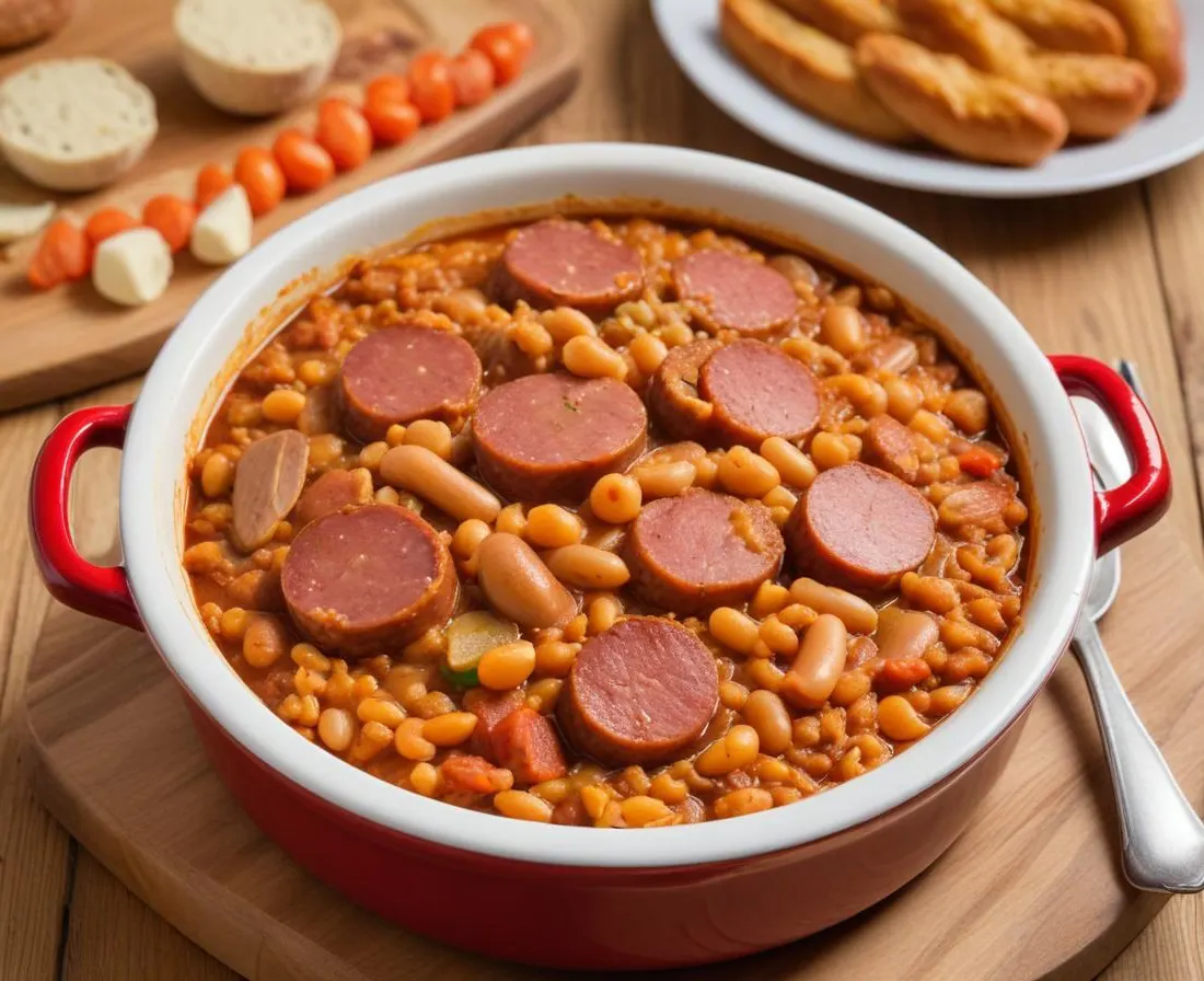 Cassoulet Express aux Saucisses de Toulouse et Confit de Canard