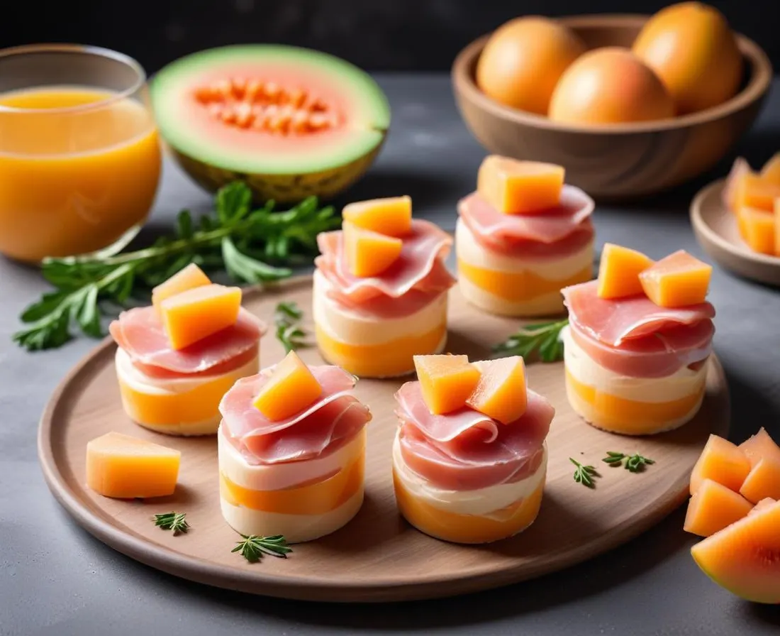 Verrines de Jambon Cru et Melon